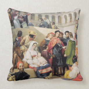 RAPHAEL im Vatikan, 1832 (Öl auf Leinwand) Kissen