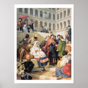 Raphael in the Vatican, 1832 (Öl/Canvas) Poster