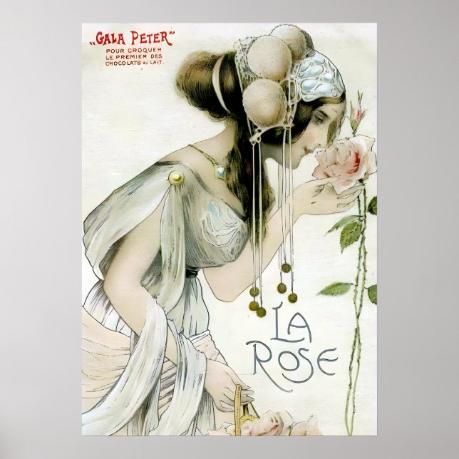 Raphael Kirchner, La Rose - Jugendstil Poster (Vorne)
