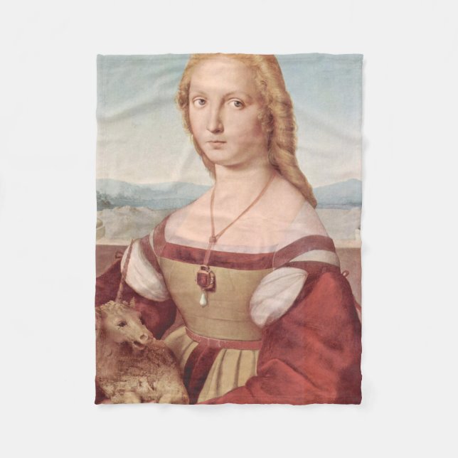 Raphael Lady and Unicorn Classic Fleecedecke (Vorderseite)
