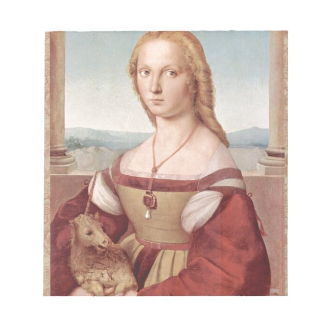 Raphael Lady and Unicorn Classic Notizblock (Vorderseite)