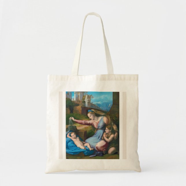 Raphael Madonna of the Blue Diadem Small Tote Bag Tragetasche (Vorne)