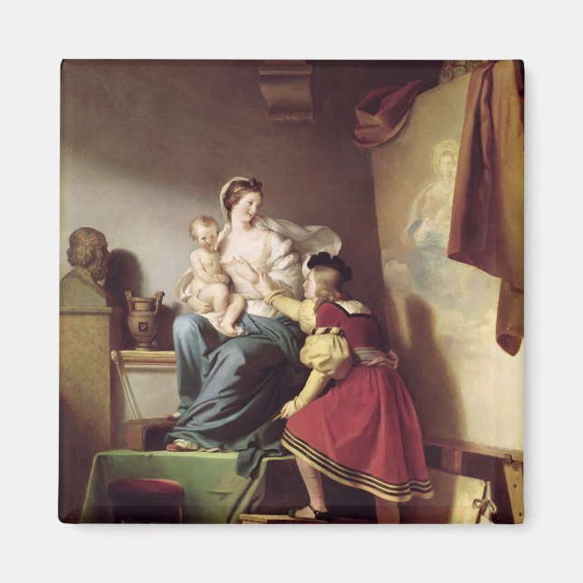 Raphael passt die Pose seines Modells an Magnet (Vorne)