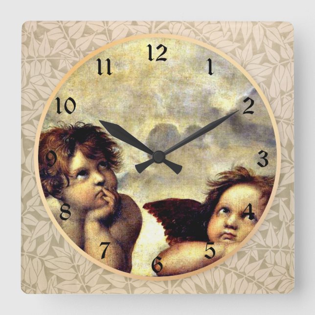 Raphael: Putti, Detail aus der Siena Quadratische Wanduhr (Vorderseite)