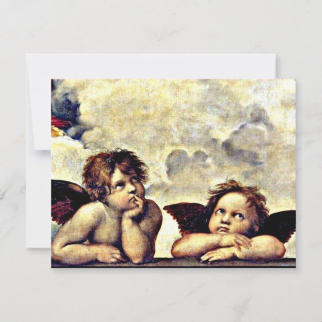 Raphael: Putti, Detail aus der Sixtinischen Madonn Karte (Vorderseite)