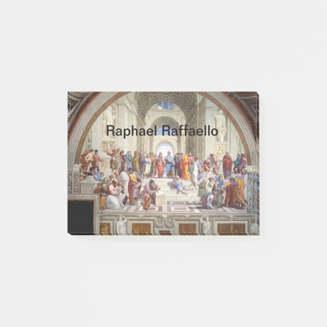 Raphael Raffaello School of Athens Post-it Klebezettel (Vorderseite)