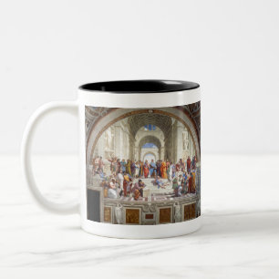 Raphael Raffaello School of Athens Zweifarbige Tasse