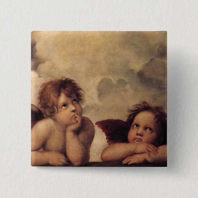 Raphael, Sistinisches Cherub Button (Vorderseite)