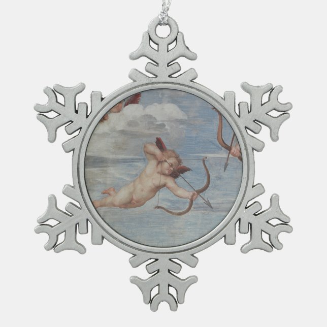 RAPHAEL | Triumph von Galatea Schneeflocken Zinn-Ornament (Vorderseite)