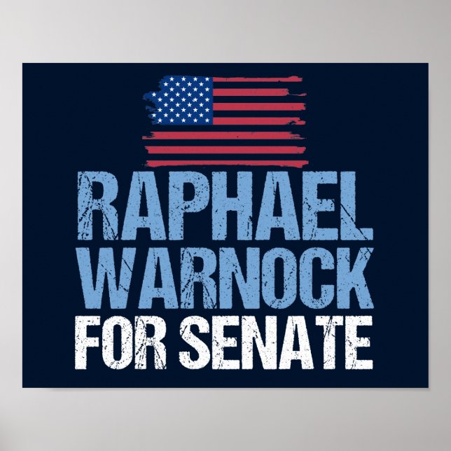 Raphael Warnock für die Wahl in Georgien im Senat Poster (Vorne)