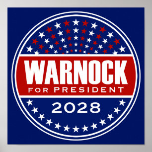 Raphael Warnock für Präsident 2028 Poster