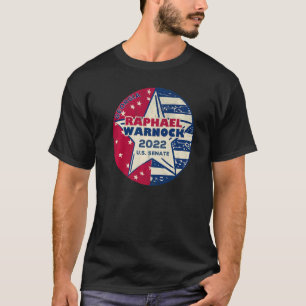 Raphael Warnock für Senator 2022 Demokratische Geo T-Shirt