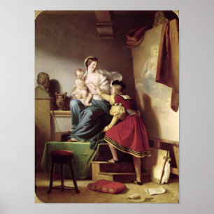 RAPHAEL, welches die Pose seines Modells seins Poster