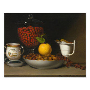 Raphaelle Peale - Still Life - Erdbeeren, Nüsse, Fotodruck