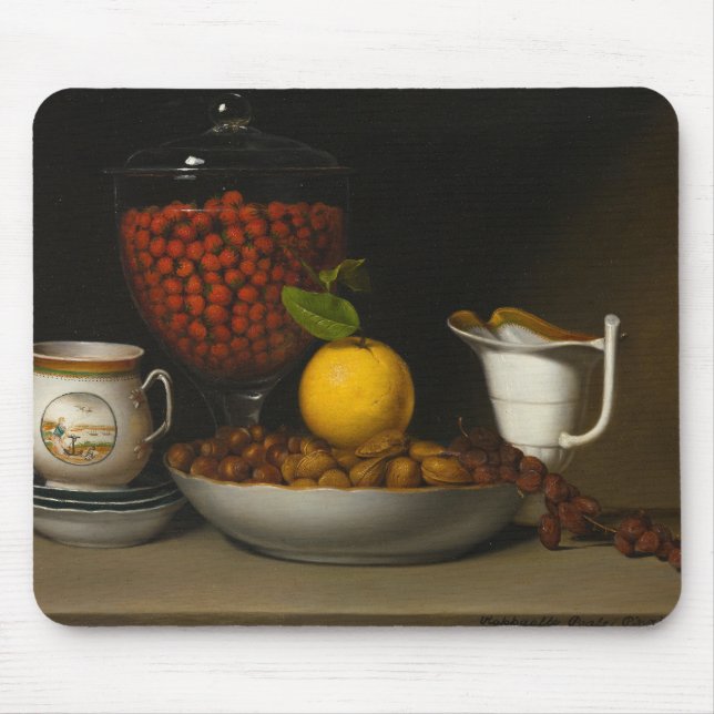 Raphaelle Peale - Still Life - Erdbeeren, Nüsse, Mousepad (Vorne)