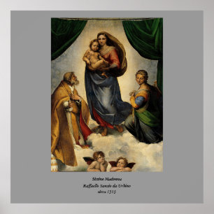 Raphael's Classic "Sistine Madonna" (ca. 1513) Poster
