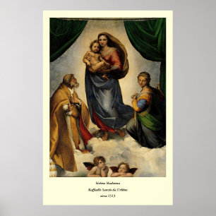Raphael's Classic "Sistine Madonna" (ca. 1513) Poster