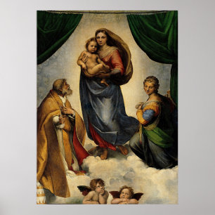 Raphael's Classic "Sistine Madonna" (ca. 1513) Poster