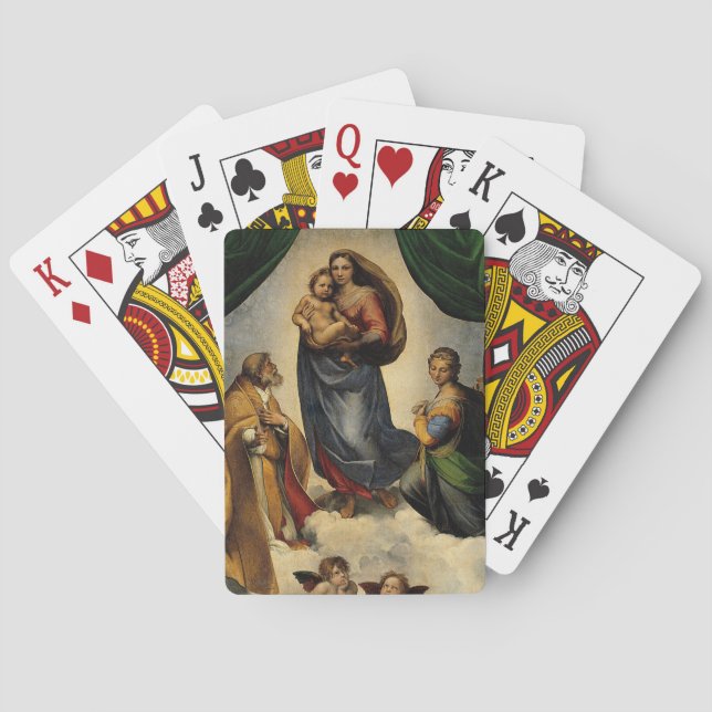 Raphael's Classic "Sistine Madonna" (ca. 1513) Spielkarten (Rückseite)