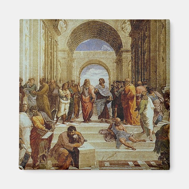 Raphaels Detail "Die Schule von Athen" um 1511 Magnet (Vorne)