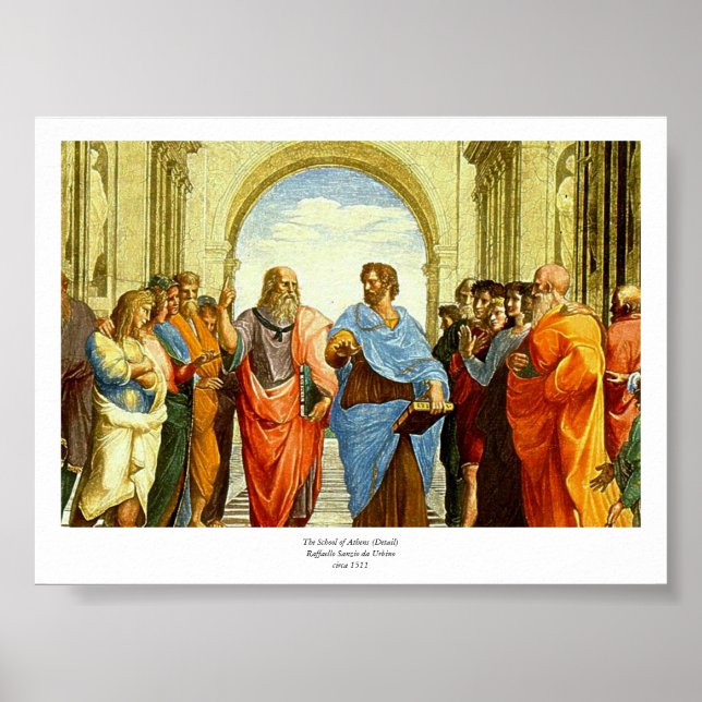 Raphaels Detail "Die Schule von Athen" um 1511 Poster (Vorne)