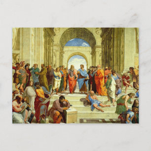 Raphaels "Die Schule von Athen" Detail circa 1511 Postkarte