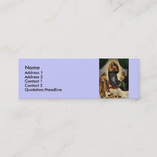 Raphaels Klassiker "Sistina Madonna" (ca. 1513) Mini Visitenkarte