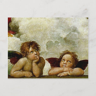 Raphaels "Sixtinische Madonna" (um 1513) (Detail) Postkarte