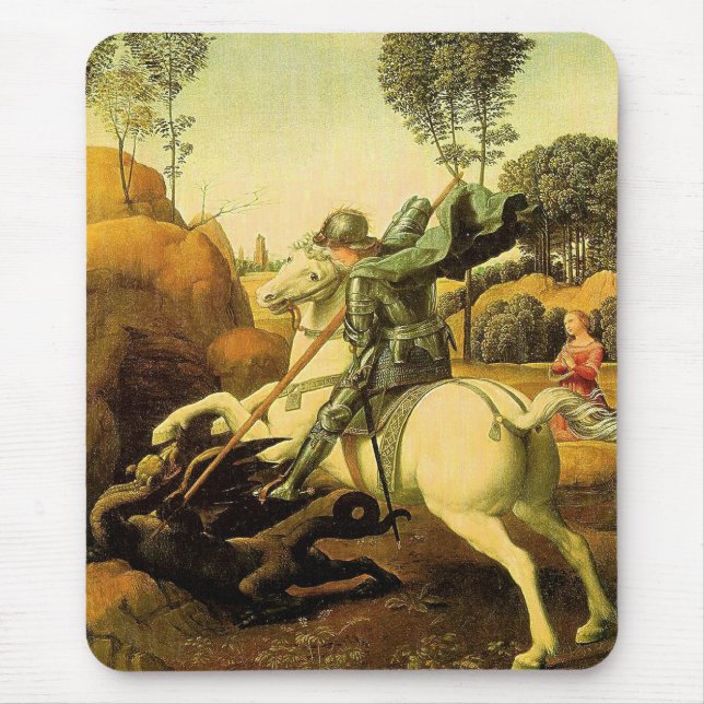 Raphael's "St. George and the Dragon" (ca. 1505) Mousepad (Vorne)