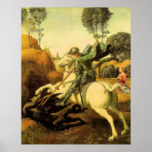 Raphael's "St. George and the Dragon" (ca. 1505) Poster