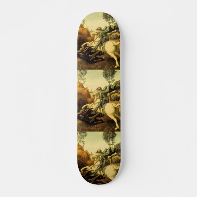 Raphael's "St. George and the Dragon" (ca. 1505) Skateboard (Vorne)