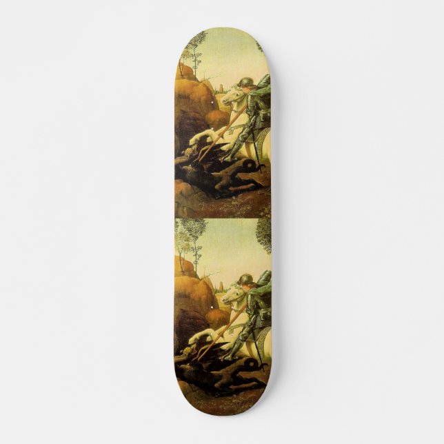 Raphael's "St. George and the Dragon" (ca. 1505) Skateboard (Vorne)
