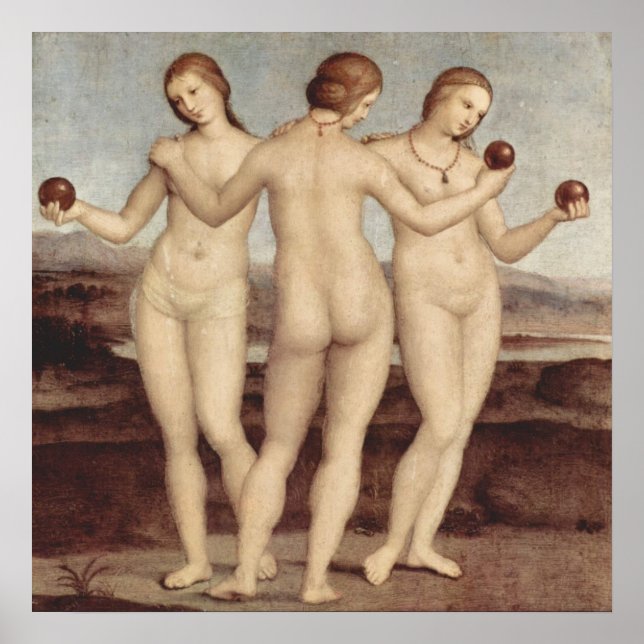 Raphael's Three Graces Poster Print (Vorne)