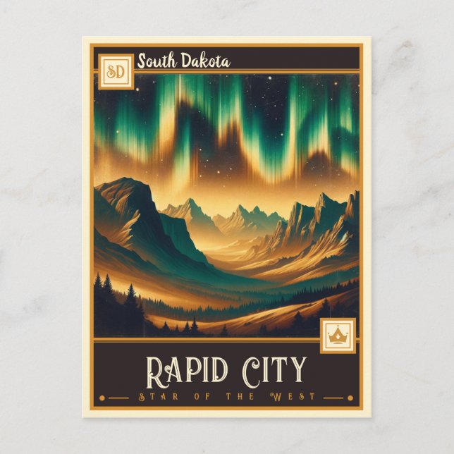 Rapid City, South Dakota | VINTAG Postkarte (Vorderseite)