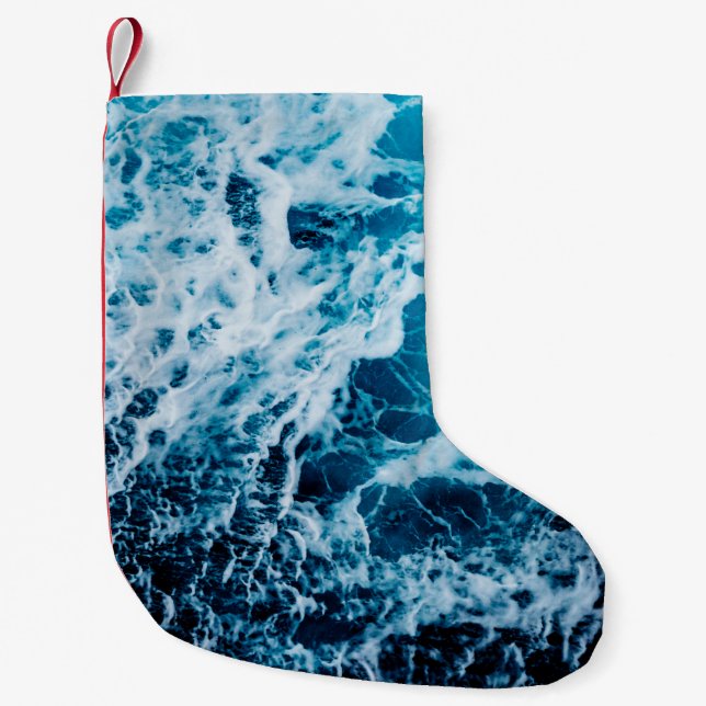 Rapid sea while sailing ship. Dramatic and picture Kleiner Weihnachtsstrumpf (Vorderseite)