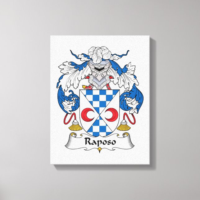 Raposo Familienwappen Leinwanddruck (Vorderseite)