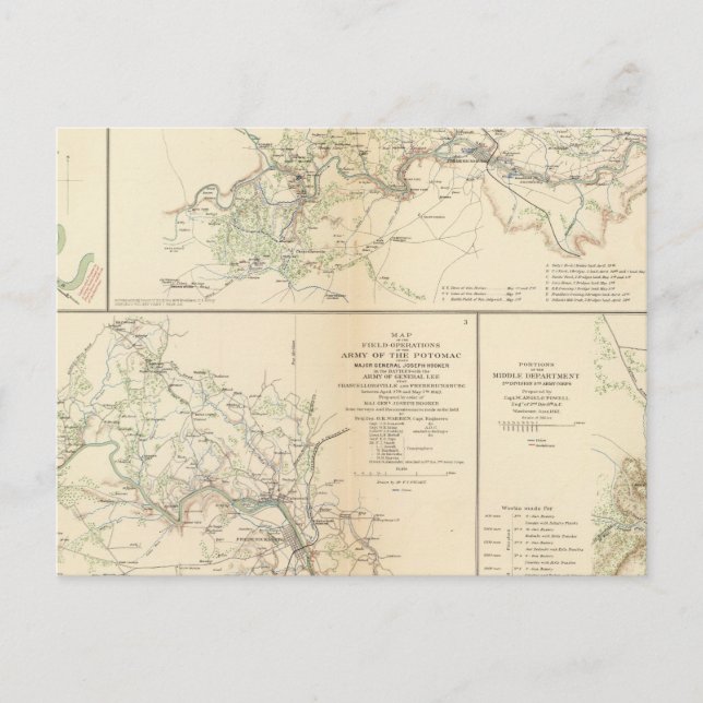 Rappahannock R, Chancellorsville, Fredericksburg Postkarte (Vorderseite)