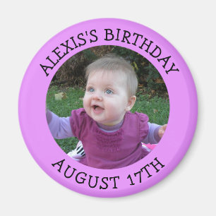 Rappel d'anniversaire Magnet photo personnalisé