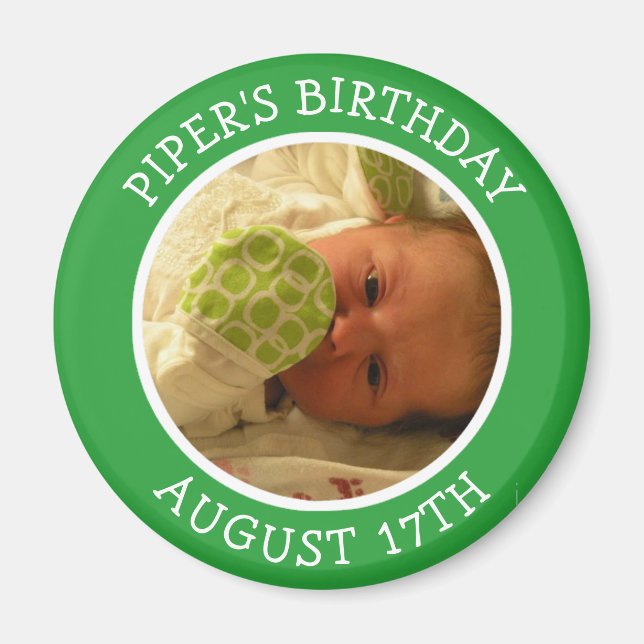 Rappel d'anniversaire Magnet photo personnalisé (Devant)