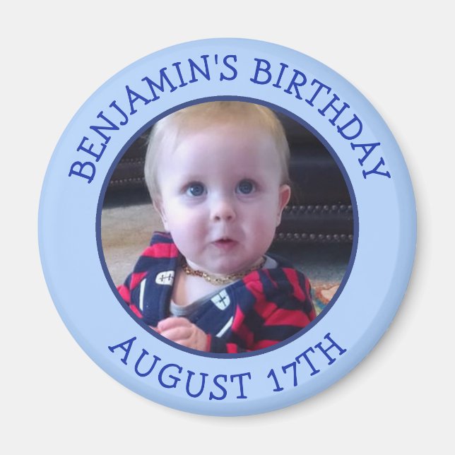 Rappel d'anniversaire Magnet photo personnalisé (Devant)