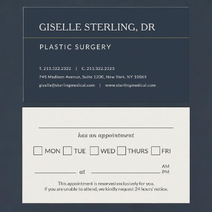 Rappel de rendez-vous au cabinet de chirurgie plas