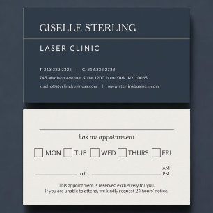 Rappel de rendez-vous au cabinet de clinique laser