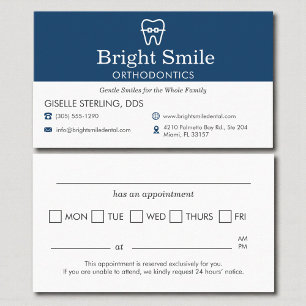 Rappel de rendez-vous chez l'orthodontiste moderne