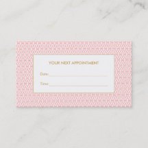 Rappel de rendez-vous de salon en treillis rose