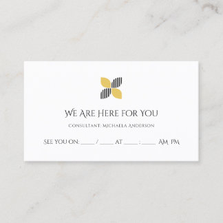 Rappel de rendez-vous moderne Chic Black Gold Logo