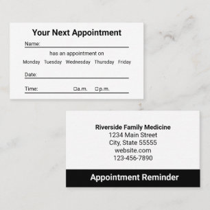 Rappel de rendez-vous patient blanc pour cabinet m