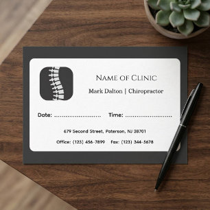 Rappel de rendez-vous pour chiropracteur moderne