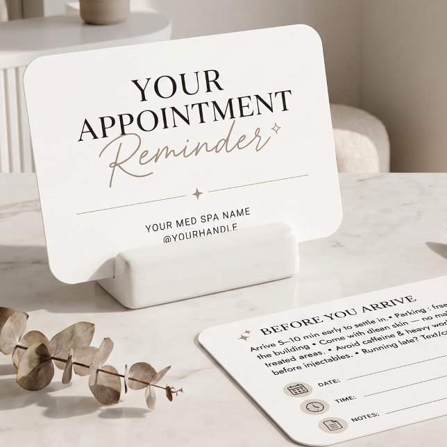 Rappel de rendez-vous Taupe Minimaliste Design Spa (Créateur téléchargé)