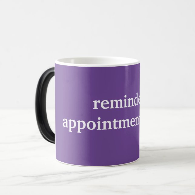 "Rappel : Rendez-vous aujourd'hui" Mug (Devant gauche)