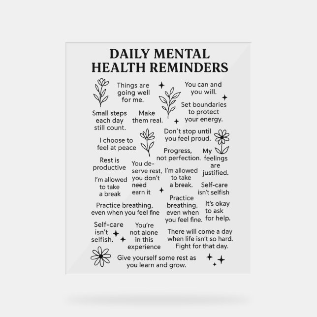Rappels quotidiens en santé mentale (Recto)